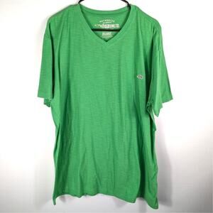 Ecko Unltd Shirt 2XL Green V Neck Short Sleeve Logo Tee Men Cotton Casual Basic